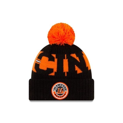 Cincinnati Bengals Gorra | New Era NFL Cold Weather Sport Knit Beanie Mexico - Negros
